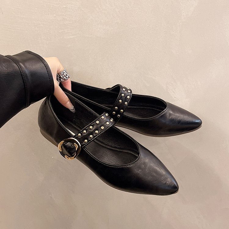 2025 New Pointed Toe Fashion Women Shoes Spring Autumn Elegant Party Daily Low Heels Pump Footwear Women Minimalist Flats Shoes