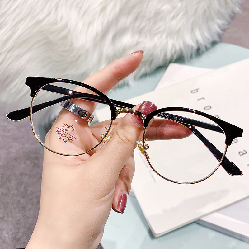 Fashion Glasses frame myopia prescription computer glasses multifocal reading glasses women bluelight blocking glasses custom