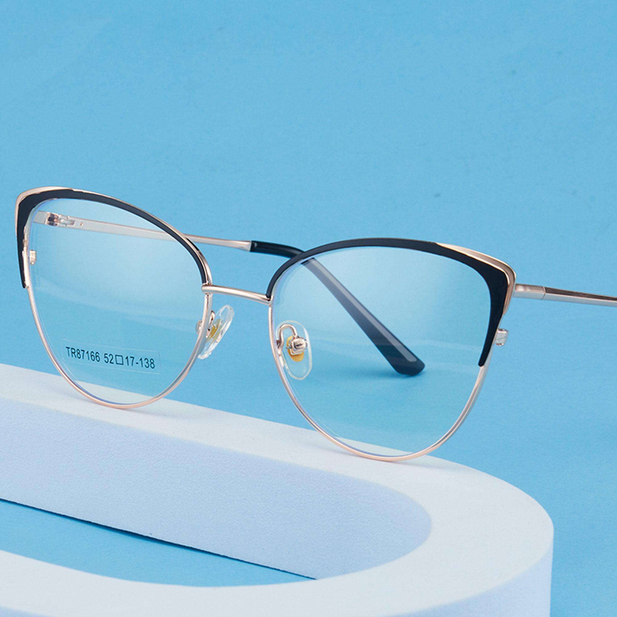 JMISUS Fashion Cateye Prescription Glasses Myopia Eyewear Metal Optical Eyeglasses for Women Anti Blue Light/Photochromic