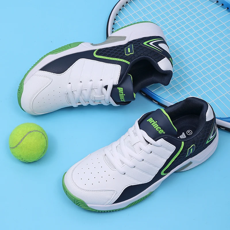 Professional Leather Men Badminton Shoes Couple Anti-Slip Training Sneaker Lightweight Women Tennis Shoes Volleyball Sport Shoes