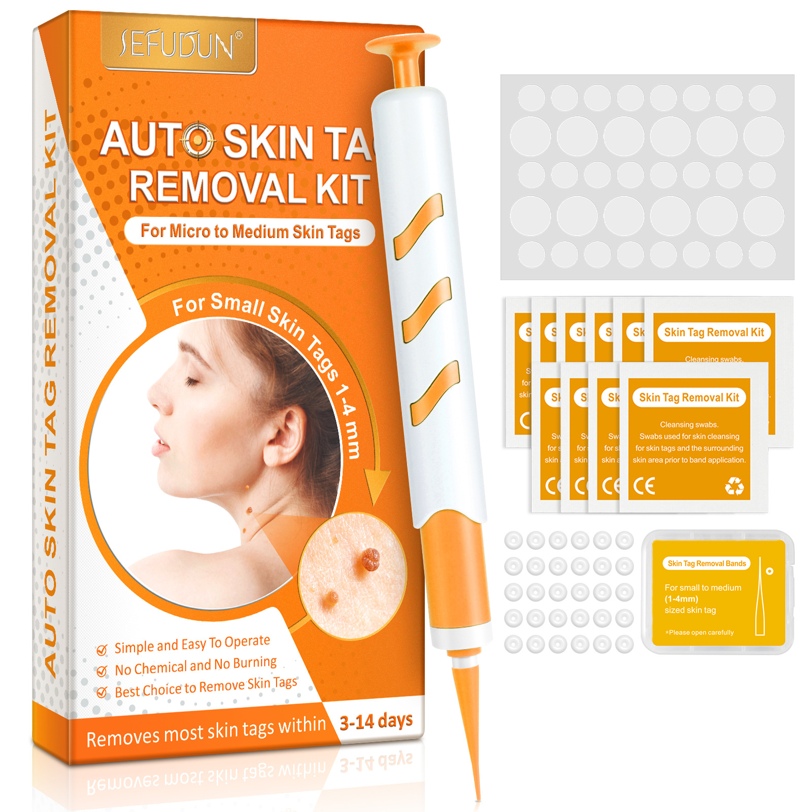 2 IN 1 Auto Micro Skin Tag Remover Device Standard And Micro Skin Tag Removal Kit Adult Mole Wart Remover Face Care Beauty Tools