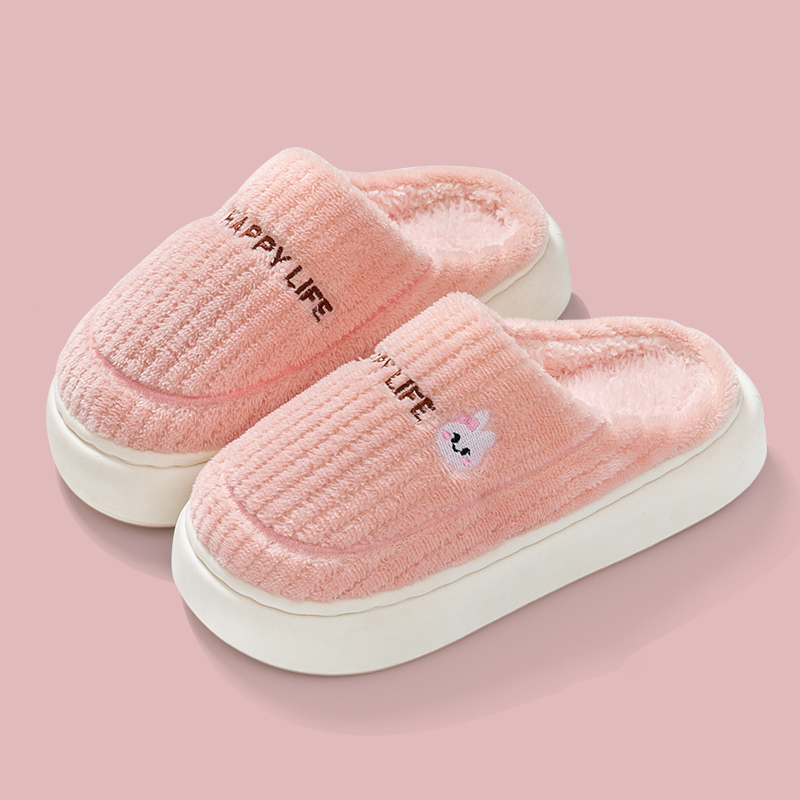 Cotton slippers for women, winter new style, indoor living, warm home, woolen slippers for men, autumn and winter