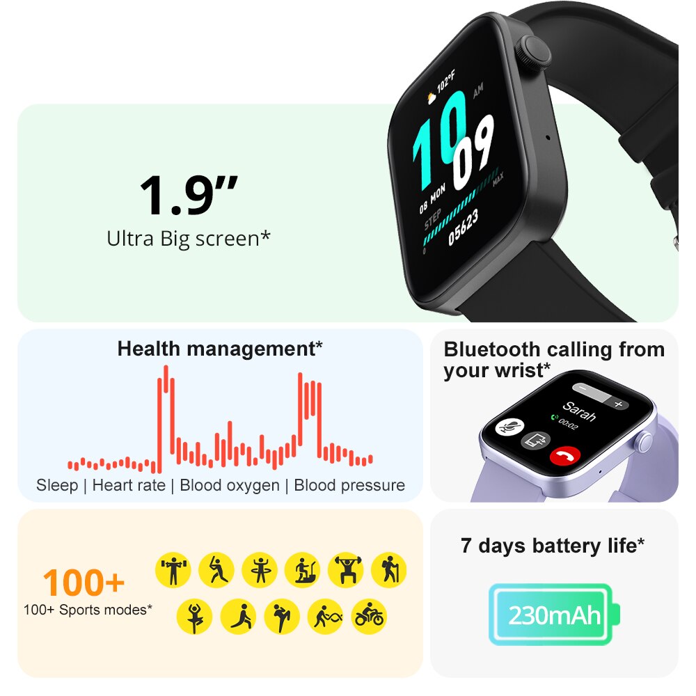 COLMI P71 Voice Calling Smartwatch Men Health Monitoring IP68 Waterproof Smart Notifications Voice Assistant Smart Watch Women
