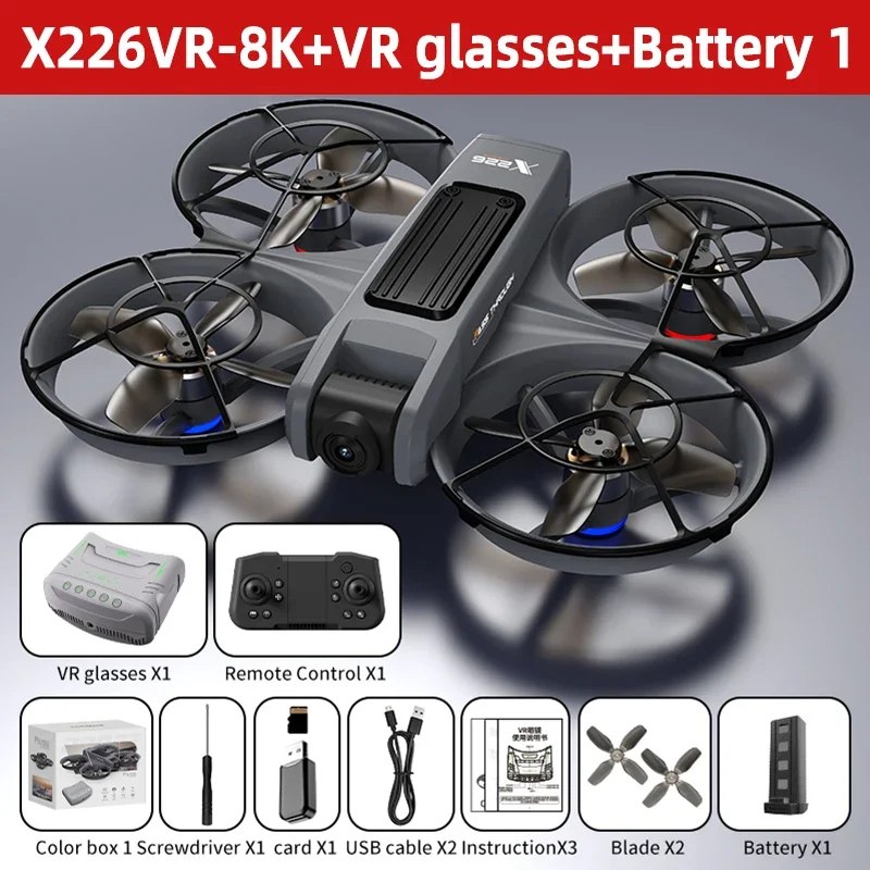 For Xiaomi X226/VR RC Drone 8K Professional 4K HD Dual Camera Brushless Motor 5G WIFI FPV Obstacle Avoidance Quadcopter Dron Toy