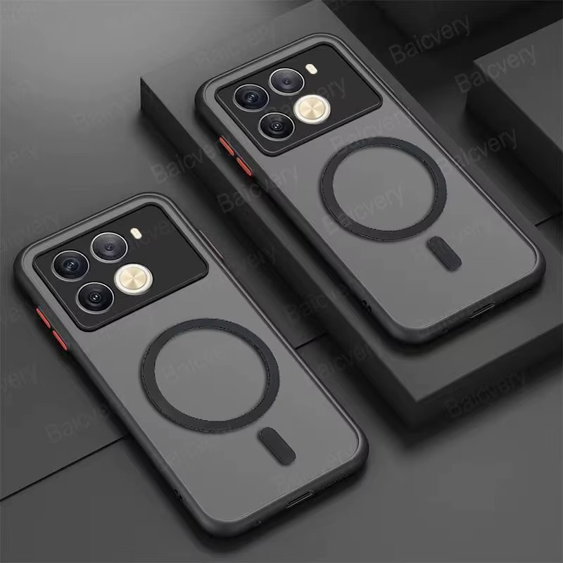 Phone Case For infinix Note 40 Pro Plus 5G Note4G X6851 X6852 X6853 Magnetic Transparent Matte TPU Wireless Charging Cover