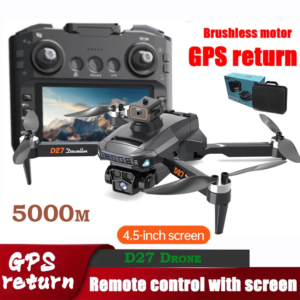 RC GPS Camera Drone 8K HD Camera 5G WIFI windproof FPV 360° Obstacle Avoidance Brushless 4.5inch Screen Remote control