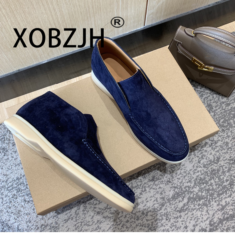 No Logo-Luxury Designer Warm Winter Boots 2025 New Men's Suede Leather Winter Trends Casual Flat Shoes Comfort Walking Shoes