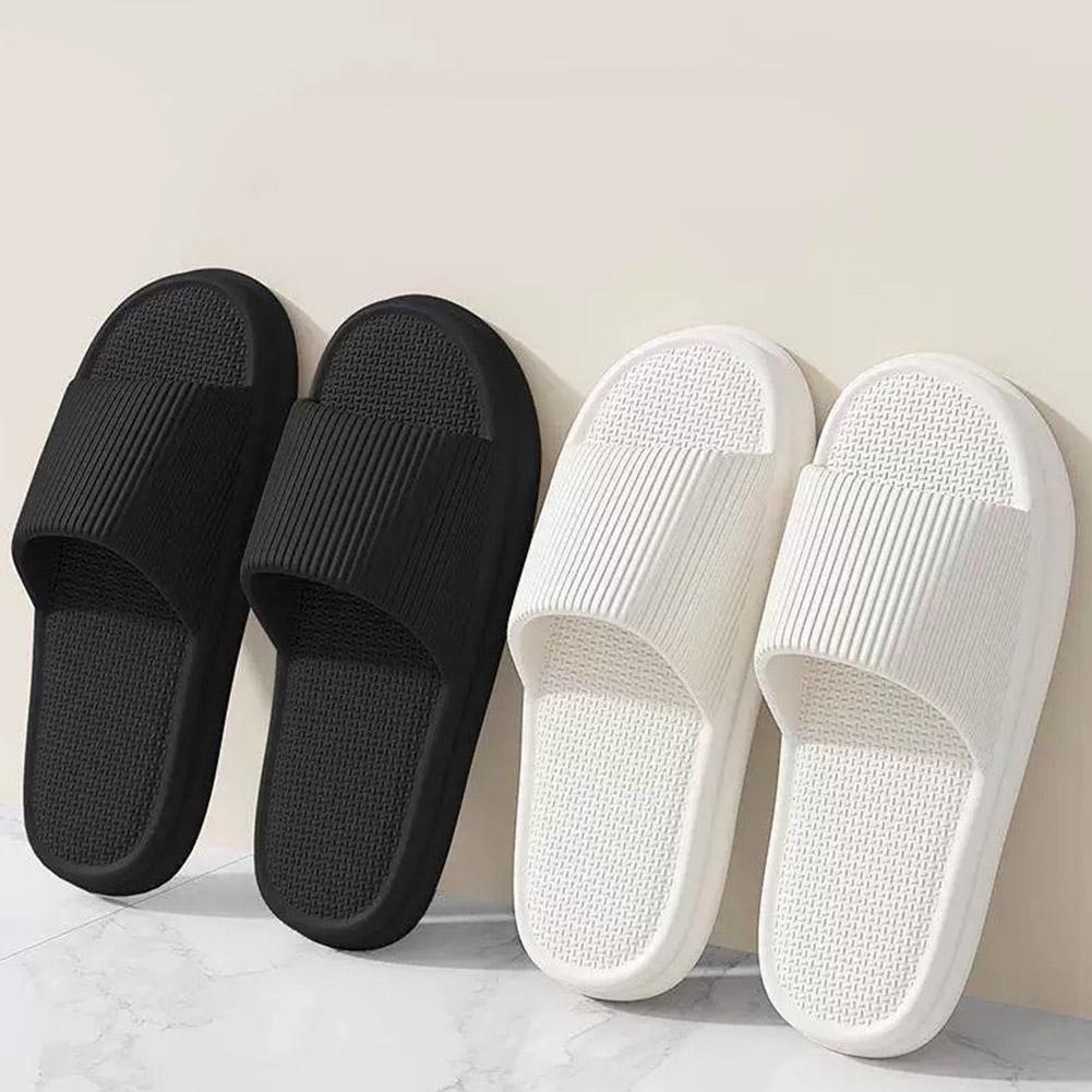 Size 38-41 Men Slippers Summer Solid Color Flat Sole Home Slippers For Women Man Coupple Bath Beach Slides Shoes