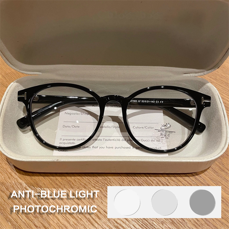 ISLINO TR90 Anti Blue Light Reading Glasses Women Photochromic Prescription Glasses Frame Luxury Hyperopia Myopia Eyewear