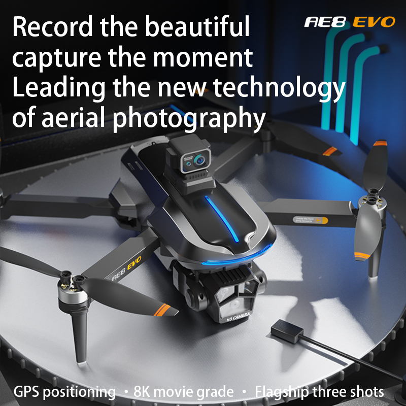 AE8 Brushless Drone 8K Professional HD Camera Drones 5G WIFI FPV Video 8k UAV With Screen Remote Control RC Quadcopter Dron