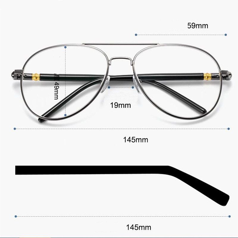 Outdoor Shade Sun Photochromic Pilot Myopia Glasses With Prescription Eyewear Men Oval Sunglasses Diopter 0 -0.5 -0.75 To -6.0