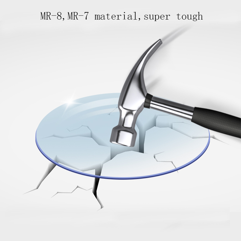 ZIROSAT Aspheric Tinted color MR-8 1.61index Super Tough Optical Glasses Prescription Lenses Strong Anti Reflective for Rimless