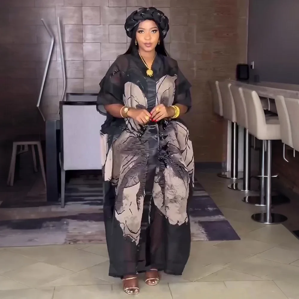 Plus Size African Dresses for Women Traditional Africa Clothing Dashiki Ankara Outfits Gown Abayas Muslim Kaftan Maxi Long Dress