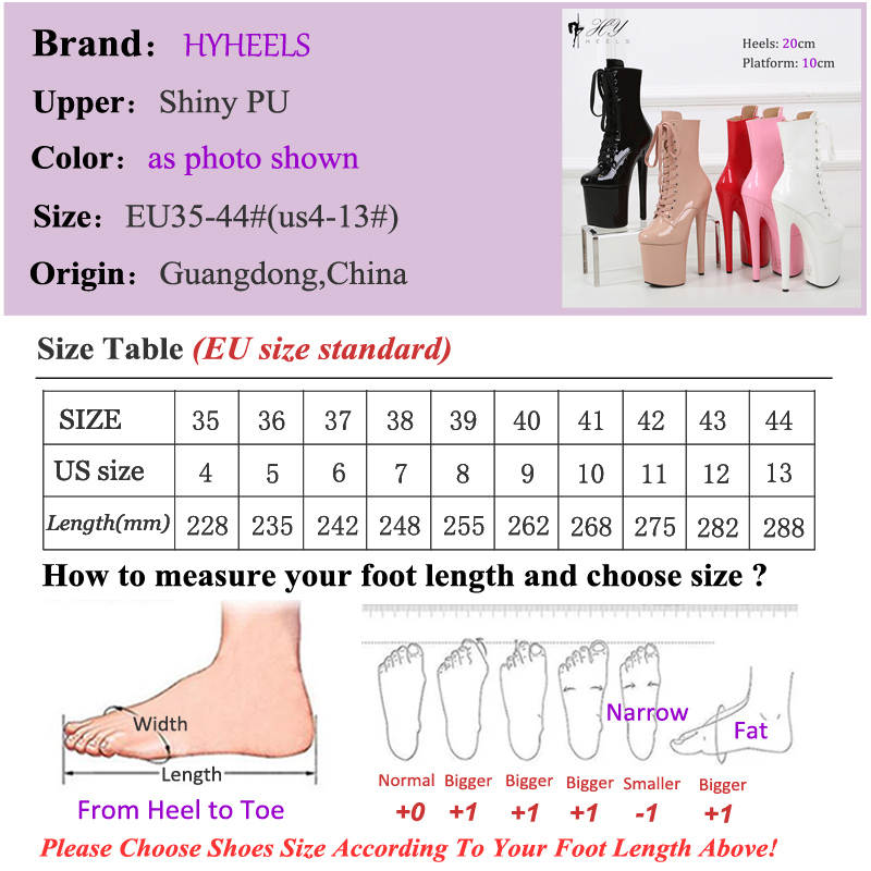 Sexy Pink Patent 8 Inch High Heel Platform Pole Dancing Boots Women Knight Ankle Boot NightClub Stripper Show Shoes