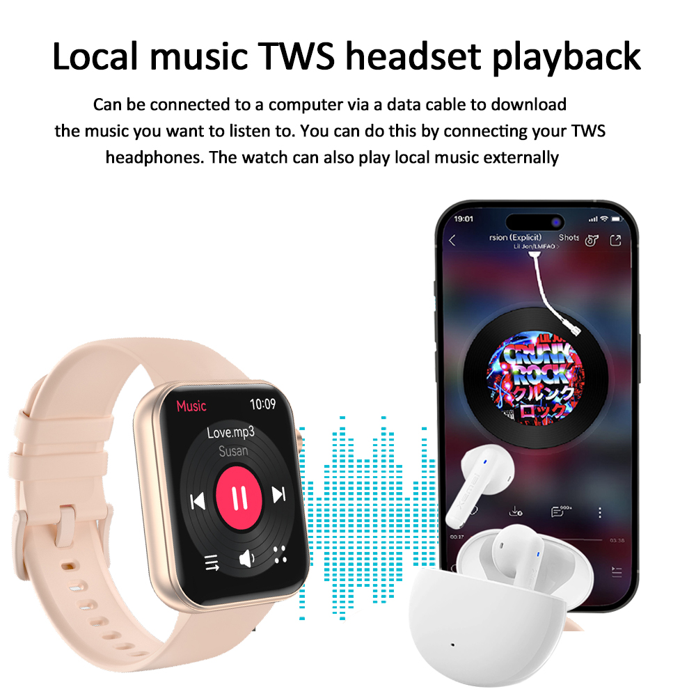 2025 New Smart Watch Men Women Camera Take Photos Record Video Health Monitor Sports Fitness Waterproof BT Call Smartwatch