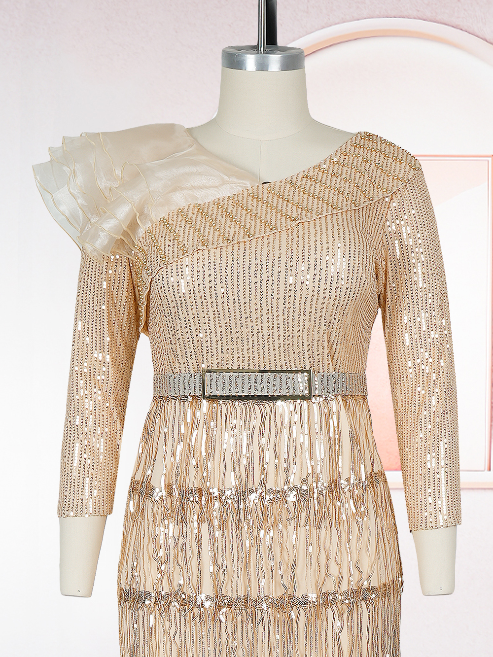 Plus Size African Party Dresses for Women 2025 New Dashiki Tassel Sequin Wedding Evening Gown Elegant Turkey Muslim Maxi Dress