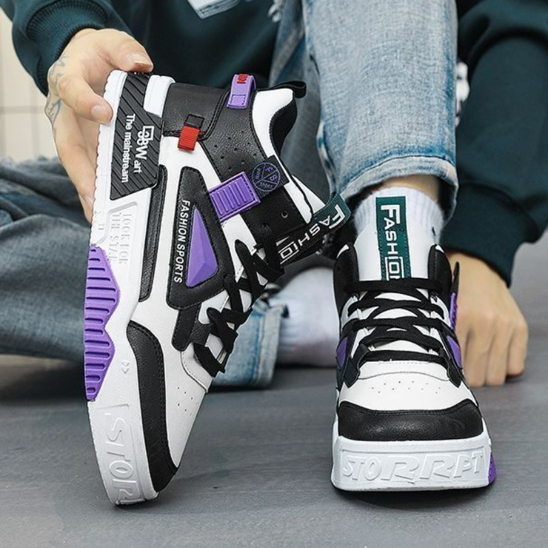 Men's Sneakers High Top Casual Shoes 2025 New Man Running Shoes Fashion Lightweight Board Shoe Men Lace Up Platform Shoes Tenis