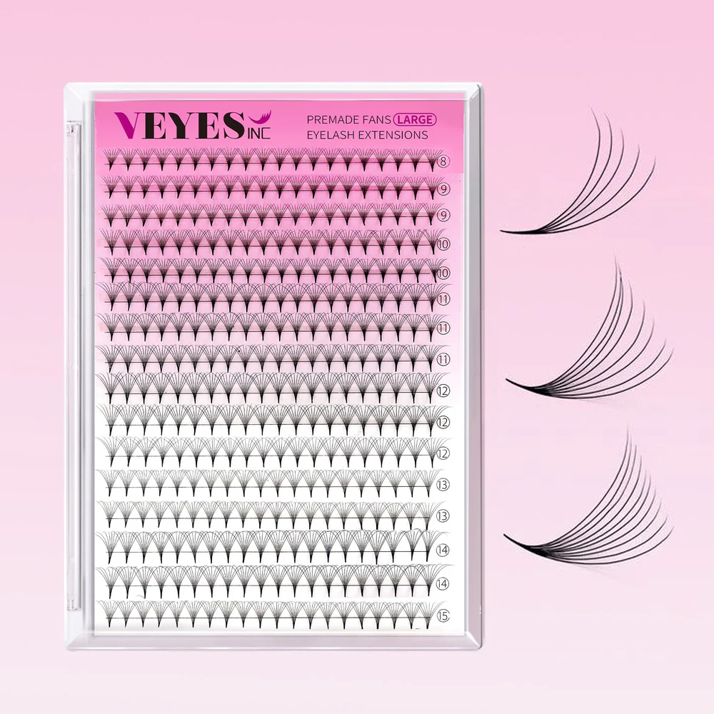 Veyes Inc NarrowPro Premade Fans Lashes Fans Veyelash 320 Fans 5D 8D 10D Slim Thin Pointy Base Soft Russian Volume Fans Lash