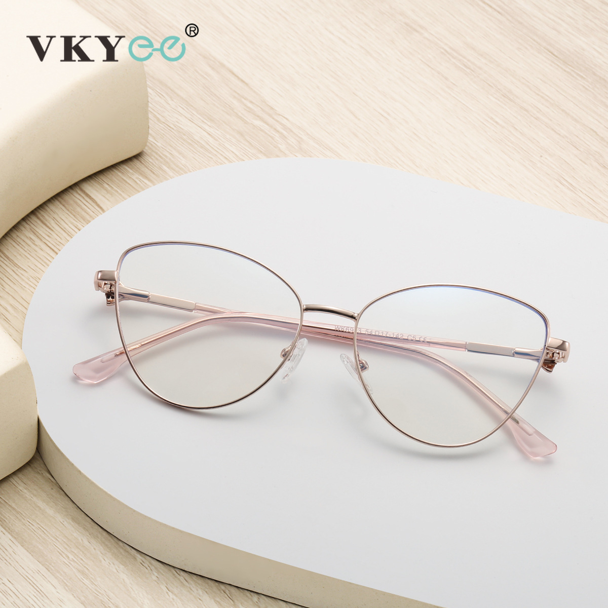 VICKY New Fashion Simple Cat's Eye Personalized Frame Design Women's Anti-Blue Light Reading Glasses Customizable Prescription
