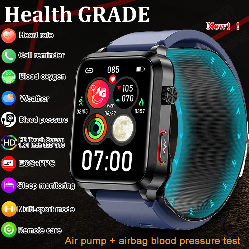 For huawei 2025 New Smart Watch air Pump ECG True Accurately Blood Pressure Airbag health watch Uric Acid Blood Lipids watch men