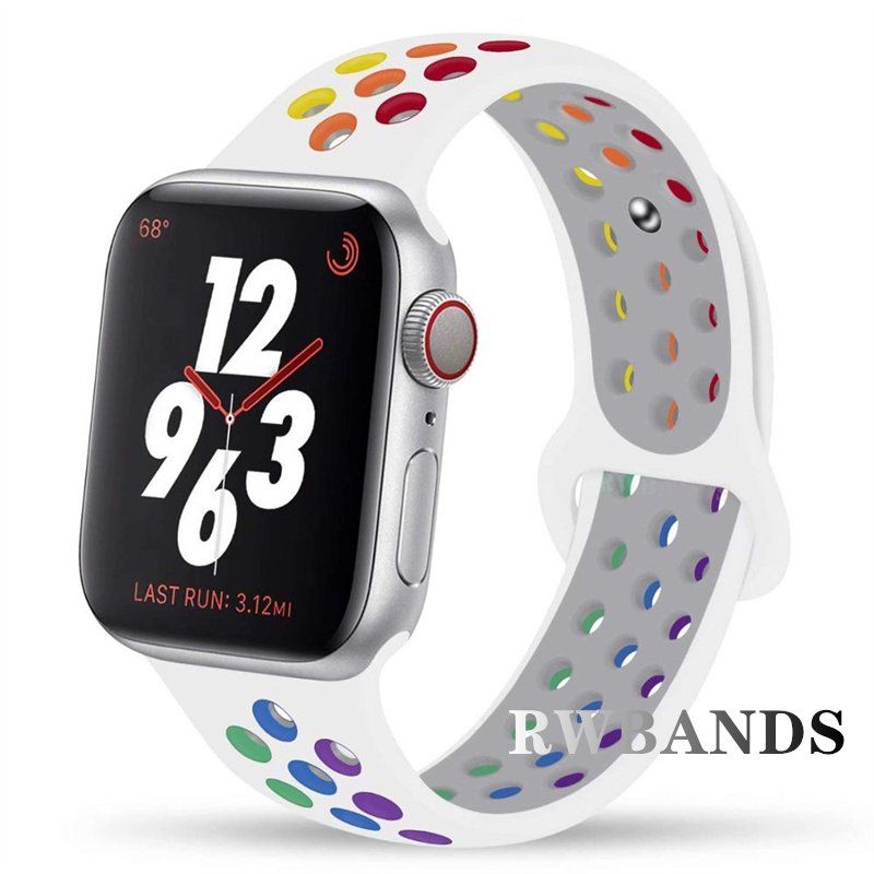 Sport Strap for Apple Watch Band 46mm 44mm 40mm 42-38-41mm 45mm Breathable Bracelet iWatch Series 10 9 8 7 6 SE 5 3 Ultra 2 49mm