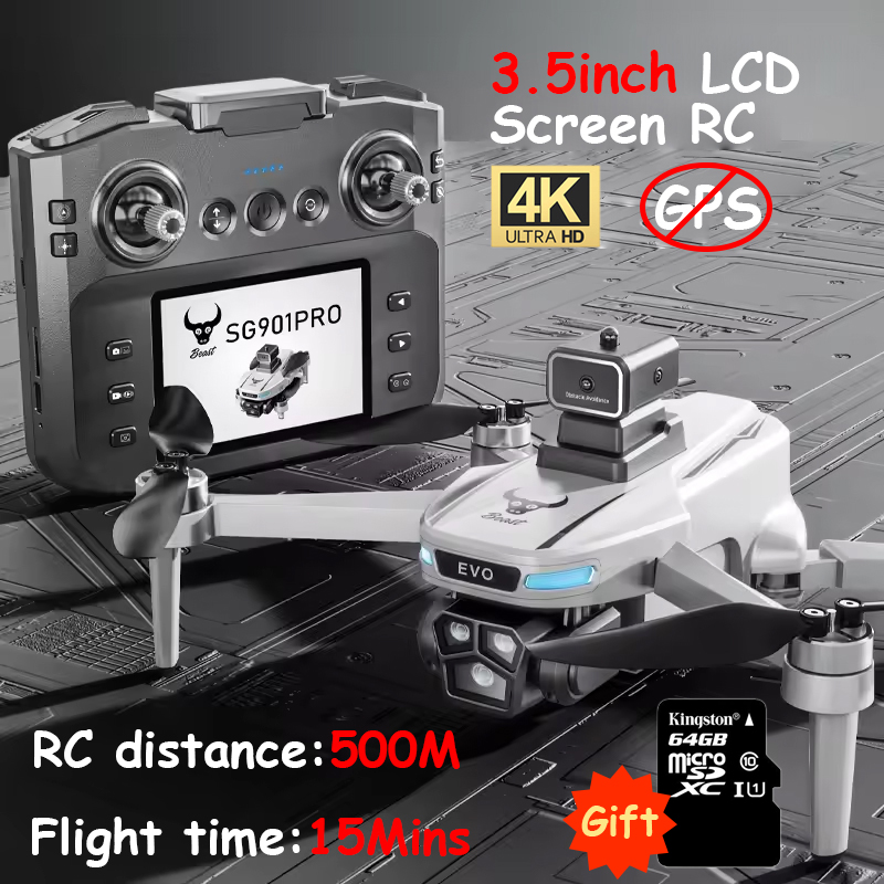 SG901 Pro / MAX FPV Drone with Camera Professional 8K HD Camera 5G WIFI GPS Drones 4.5 Inch Screen Brushless Motor RC Dron Toys