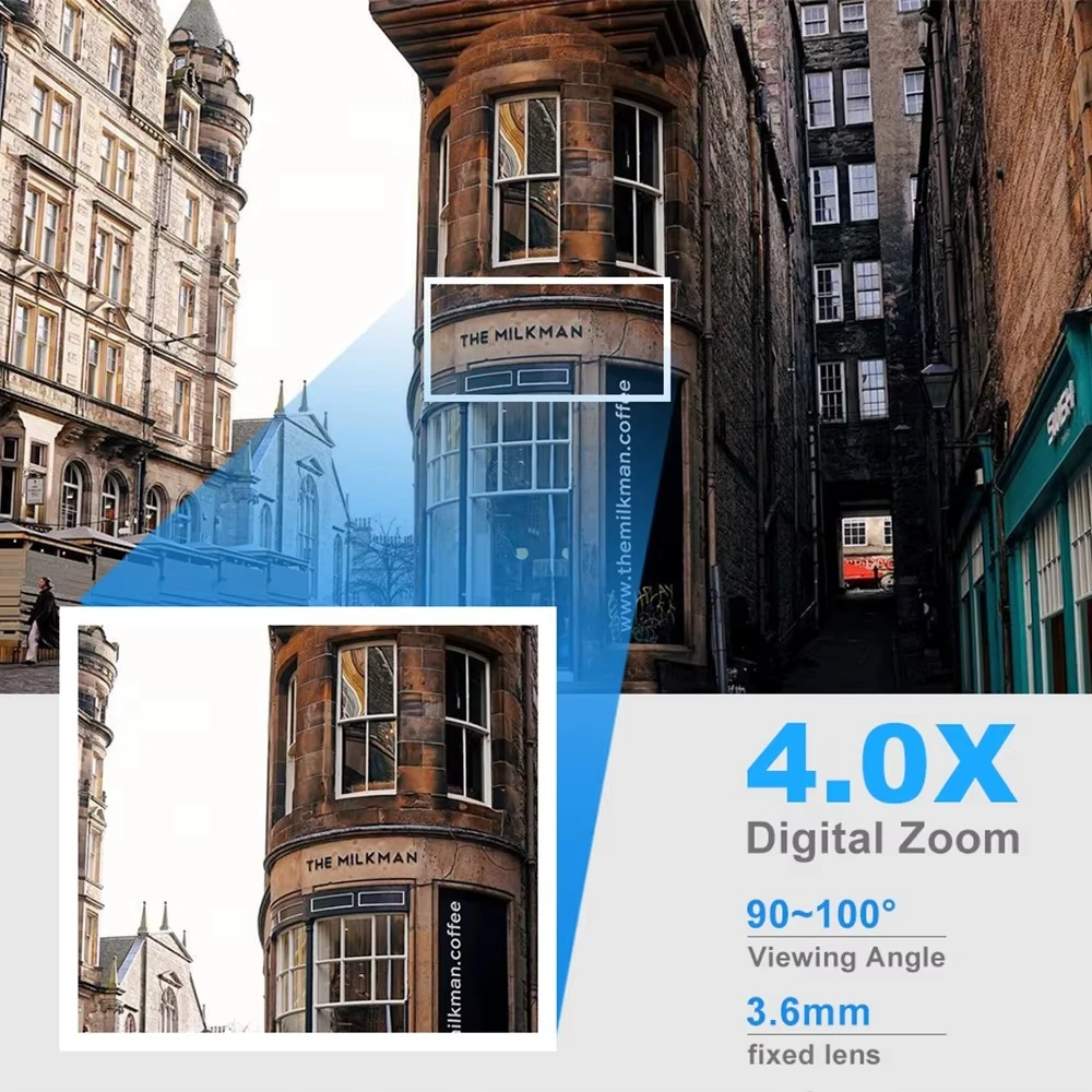 8MP Wireless PTZ Security Camera – WiFi Outdoor IP Camera with 4X Zoom, AI Human Tracking, Two-Way Audio & Full-Color Night Vision