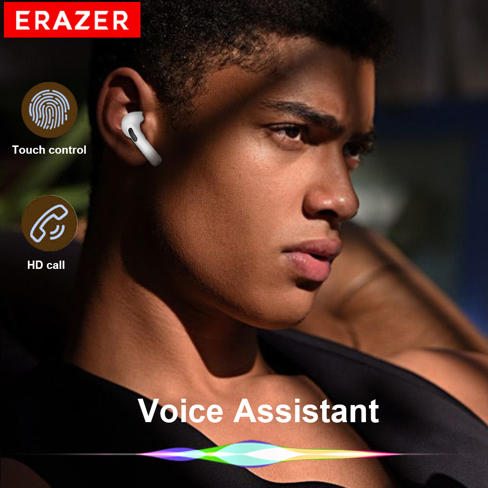 ERAZER Original Wireless Bluetooth Earphones HiFi Headphones HD Stereo Waterproof Earbuds Touch Screen With ANC Noise Reduction