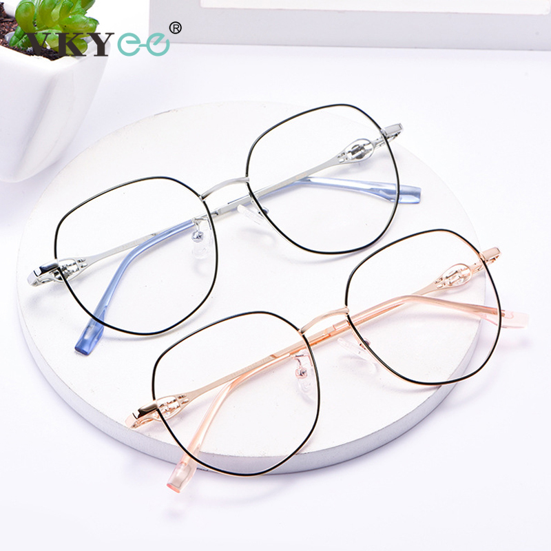 VICKY Simple Fashion Geometric Oval Design Men Women Anti-blue Light Reading Glasses Can Be Customized Prescription 9603