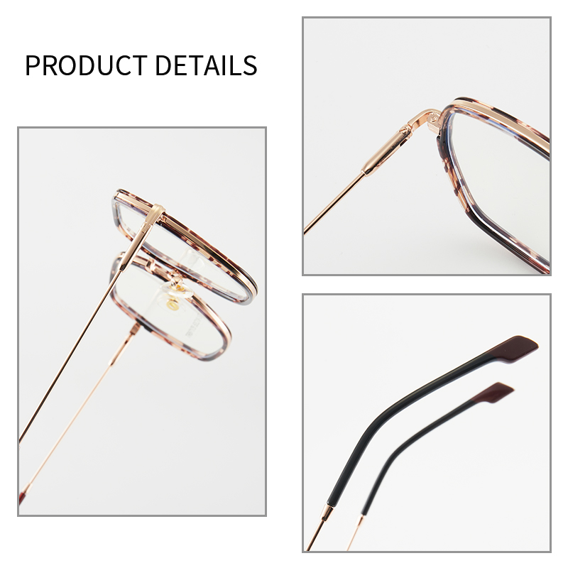 JMISUS Women Metal Prescription Glasses Square Progressive Optical Eyeglasses Anti-Blue Light Myopia/Hyperopia Eyewear