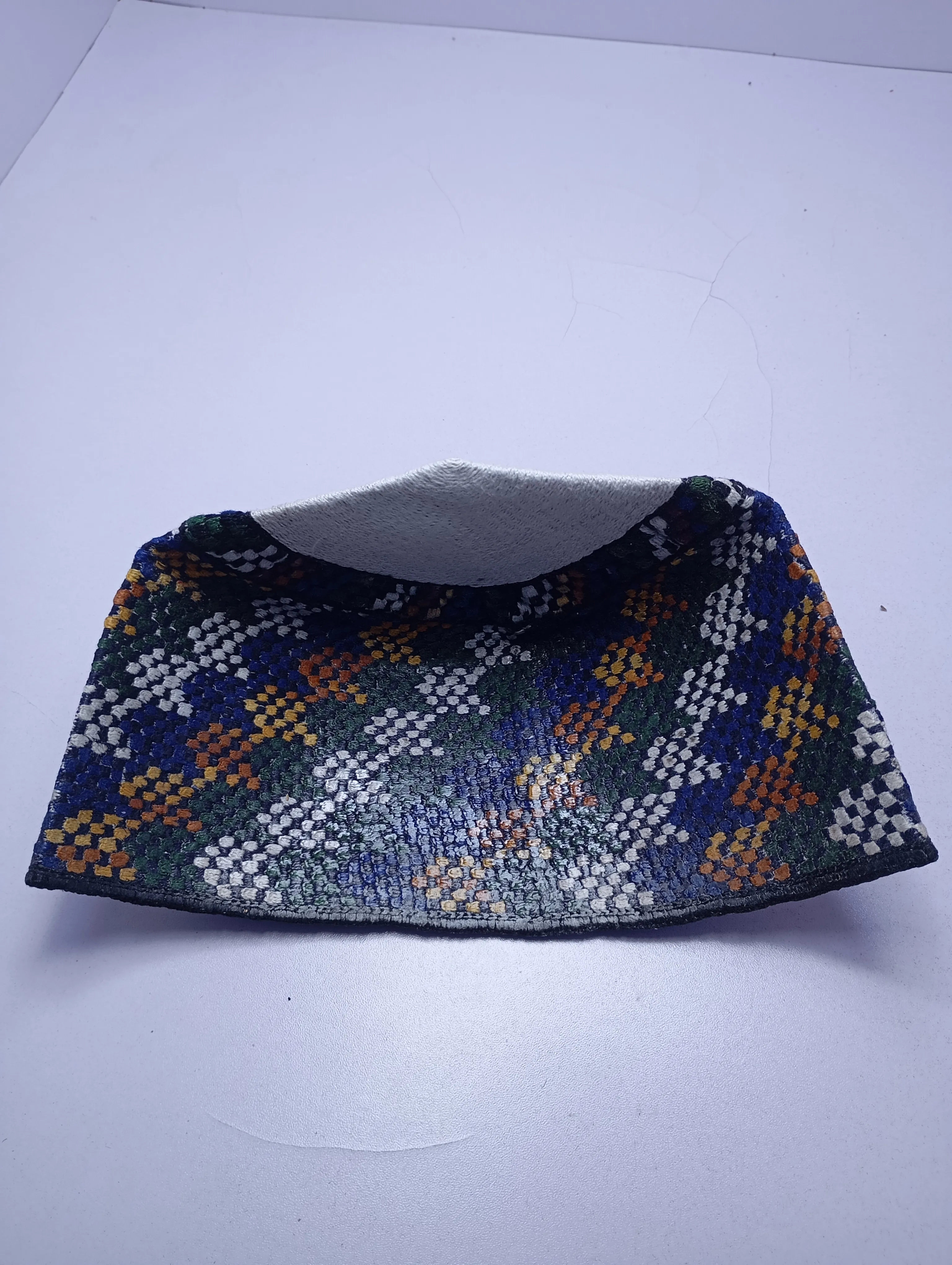 Original Handwoven Hausa Fulani Zawa Cap – Bangol Kindei Bama Style | Men’s Knitted Maiduguri Cap Sizeof 24 