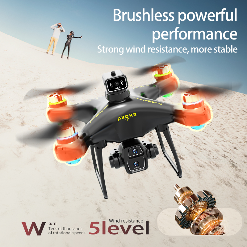 NEW S112 Screen controlled 4G optical flow brushless4 sided obstacle avoidance dron with dual lens WIFI professional aerial came