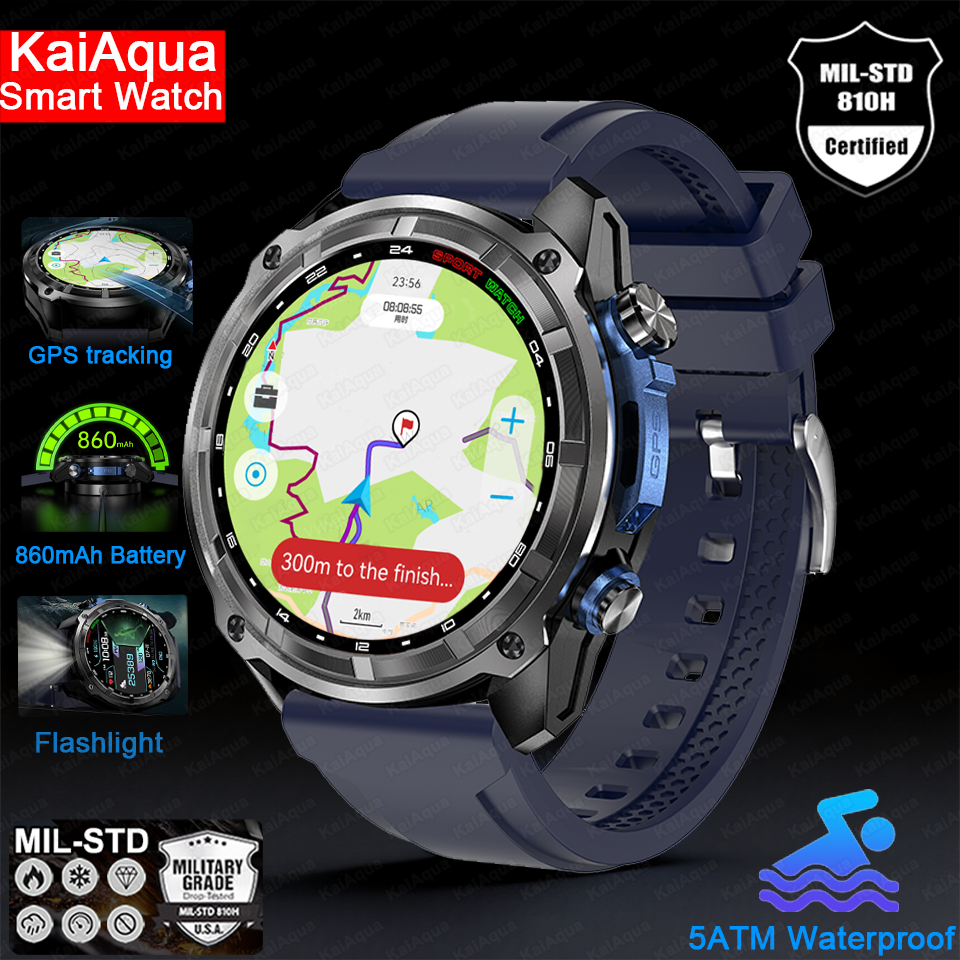 NEW 2025 GPS Smart Watch with Offline Maps 4GB Memory Video Player Military Sports Smartwatch Men 30m Swimming Waterproof AMOLED