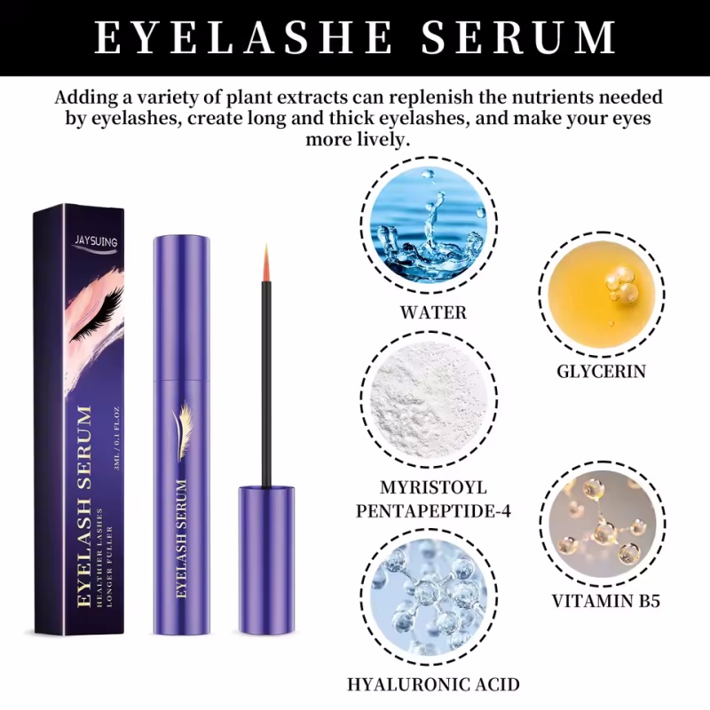 7-Day Eyelash Growth Serum Natural Eyelashes Enhancer Longer Thicker Curl Essence Liquid Lift Lashes Products Beauty and Health