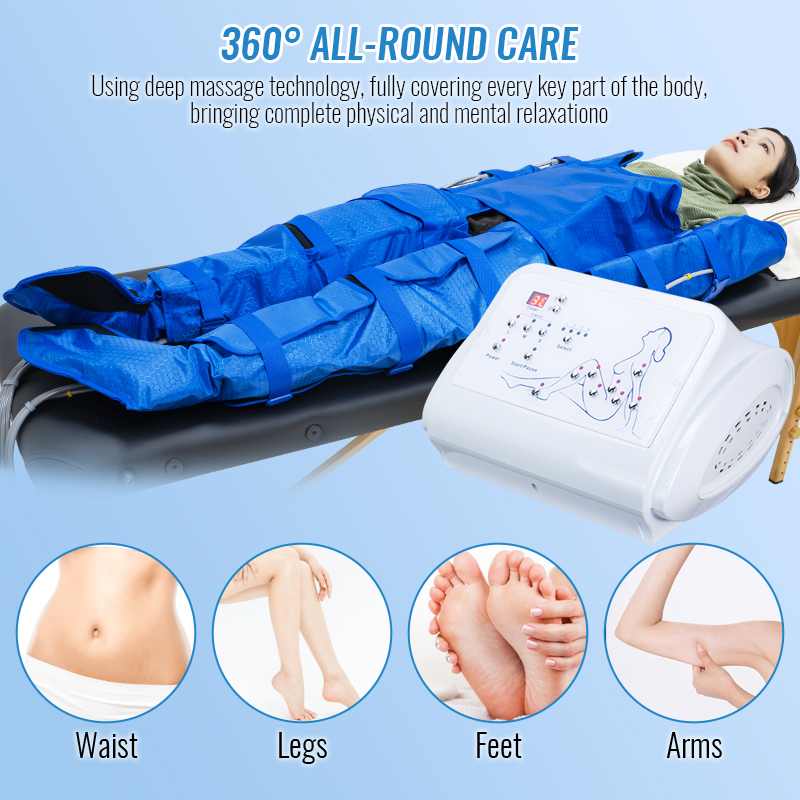 Air pressure therapy machine lymphatic drainage vacuum treatment device pain relief belt with 16 airbags Comfortable weight loss