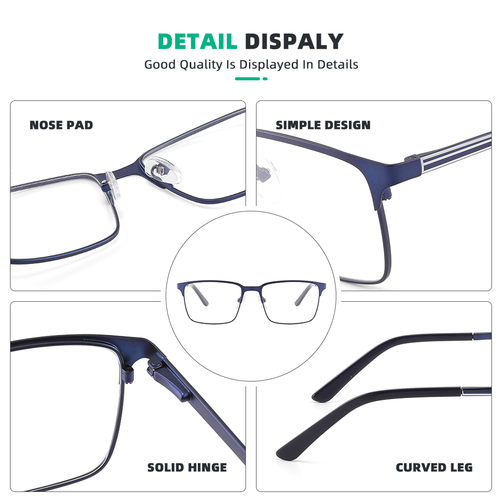 myopia photochromic glasses men Luxury eyeglasses reading  prescription blue anti light bezel for business optical glasses man 2