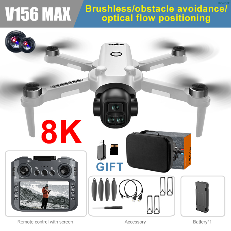 V156 Max Drone 8K Professional Drone With Camrera Remote Control With Screen Brushless Obstacel Avoidance Drone For DJl Mavic 4
