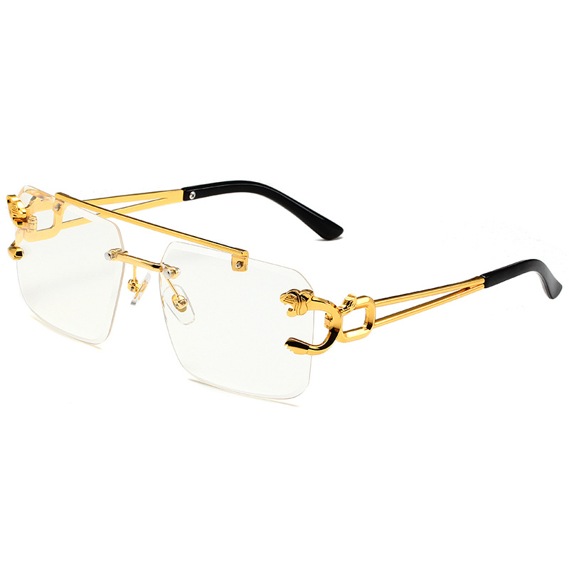 Vintage Rimless Sunglasses for Men Steampunk Sunglasses Retro Women Punk Fashion Glasses Retro Shades Gafas De Sol Sonnenbrill