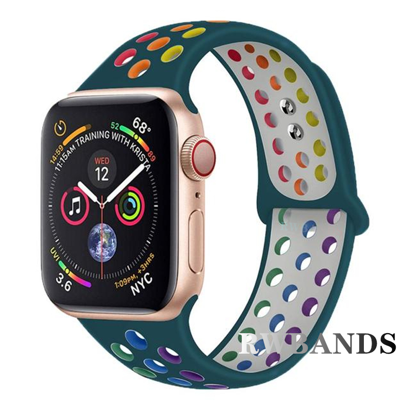 Sport Strap for Apple Watch Band 46mm 44mm 40mm 42-38-41mm 45mm Breathable Bracelet iWatch Series 10 9 8 7 6 SE 5 3 Ultra 2 49mm