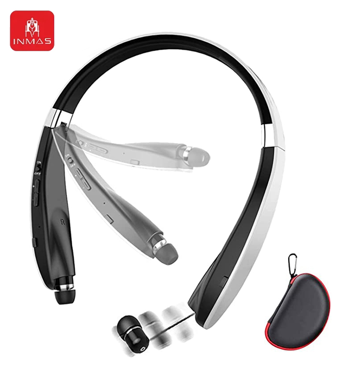 INMAS SX-991True Wireless Foldable Earbuds Bluetooth Neckband Headset Hifi Stereo Earphones Noise Cancelling Headphones With Mic