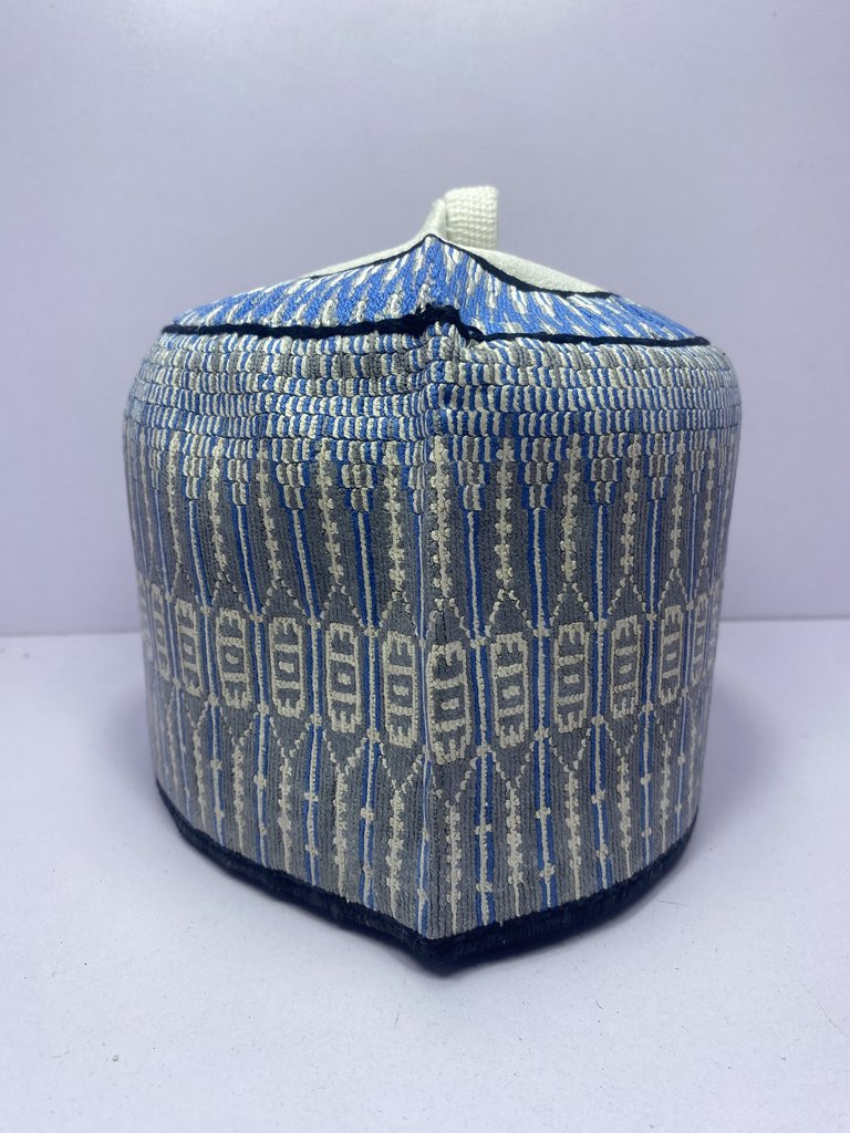 Light Blue Kindei - Elegant Hausa Cultural Hat