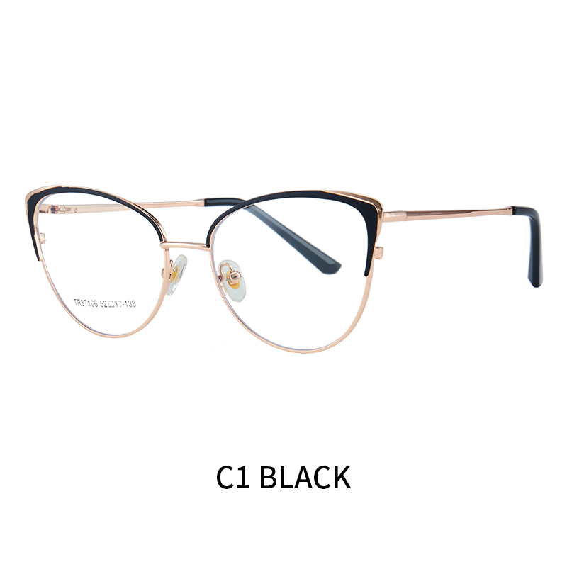 JMISUS Fashion Cateye Prescription Glasses Myopia Eyewear Metal Optical Eyeglasses for Women Anti Blue Light/Photochromic