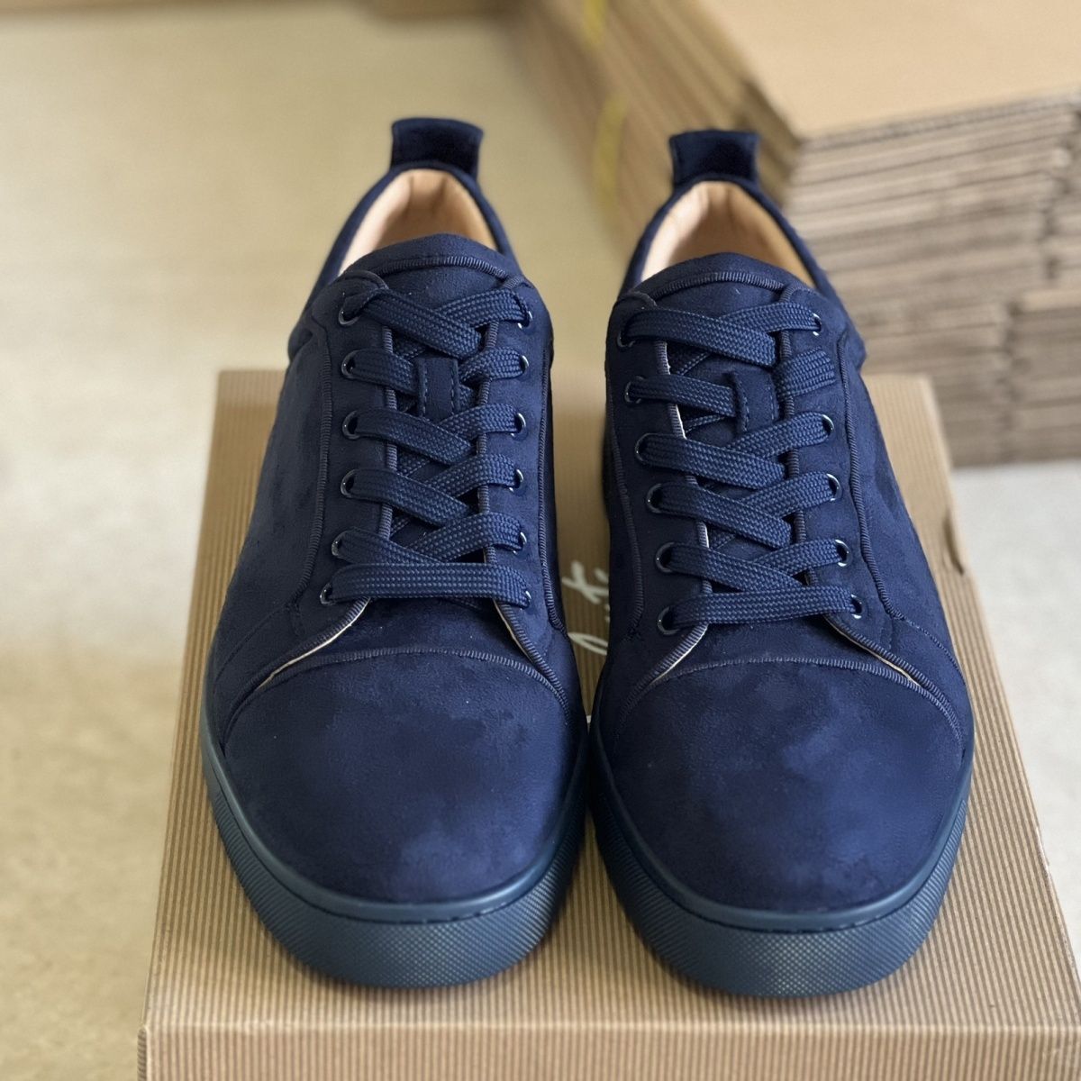 2025 New Men's Fashion Low-cut Blue Casual Shoes High Street Men's Increased Lace-up Round-headed Casual Shoes Red Shoes