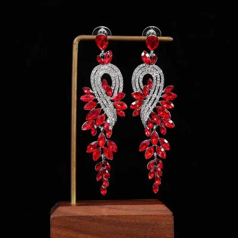 Exaggerated Retro Phoenix Pattern Earrings Pair Fashionable New Year's Jewelry Accessories Multiple Colors Available