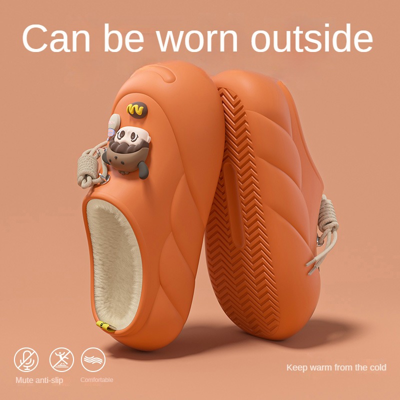 Cute Girl Eva Warm Winter Women Slippers 2024 Home Cotton Shoes Sweet Women's Slippers For Home