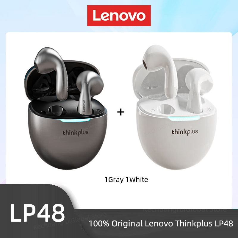 Original Lenovo LP48 TWS Wireless Bluetooth 5.4 Earphone Gaming Earbuds HIFI Music Headphones Noice Cancelling Dual Mode Headset