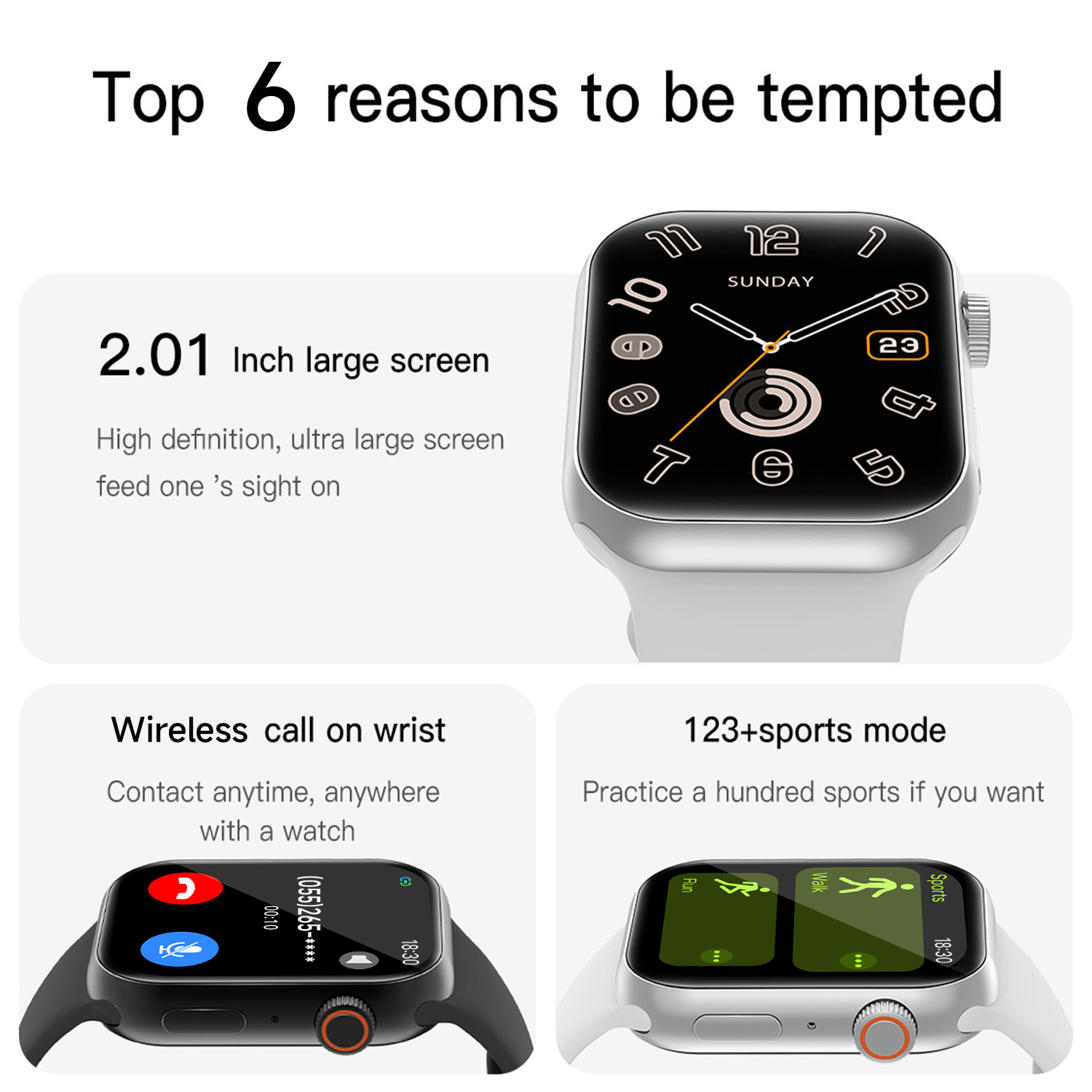 2025 New Global Smartwatch 1.83"HD Screen Bluetooth Call Blood Pressure Monitoring 120+ Sports Modes Waterproof Men Woman Gift