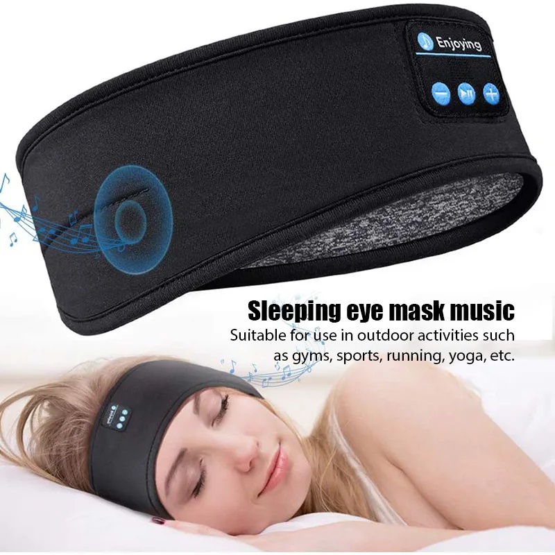 NEW huawweishi Bluetooth Earphones Sports Sleeping Headband Elastic Wireless Headphones Music Eye Mask Wireless Headset Headband