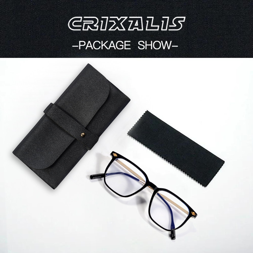 CRIXALIS Matte Progressive Prescription Reading Glasses Men Square Anti Blue Light Photochromic Optical Myopia Eyewear Women