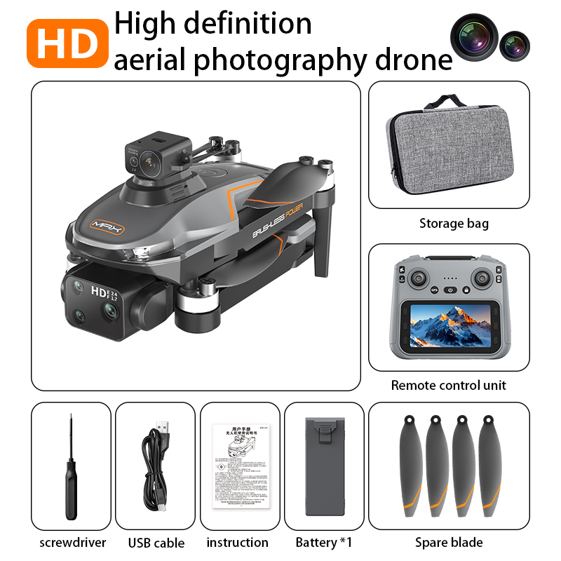 2025 A22 Pro MAX GPS Drone 4K Professional HD Dual-lens Camera FPV Obstacle Avoidance Brushless Large Screen RC Quadcopter Drone